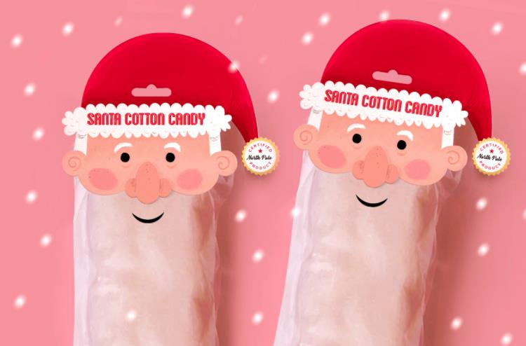 圣誕老人形象的棉花糖包裝設(shè)計 圣誕老人形象的棉花糖包裝設(shè)計